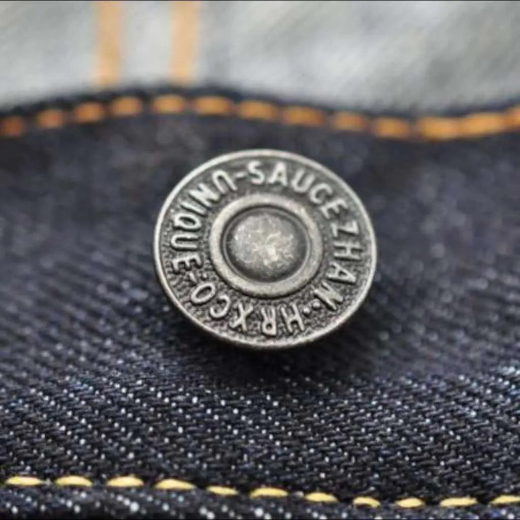 High-waist men's selvedge jeans