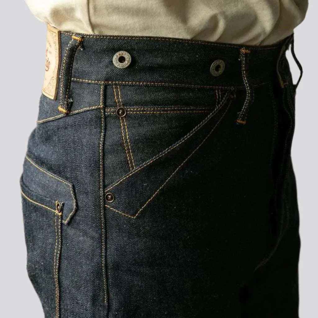 Raw heavyweight men's selvedge jeans