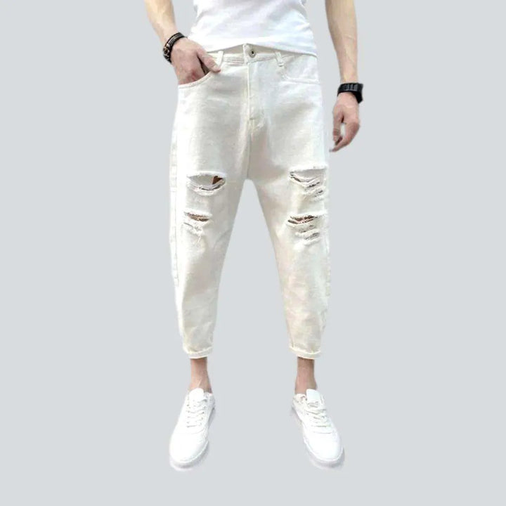 Loose color men's jean pants