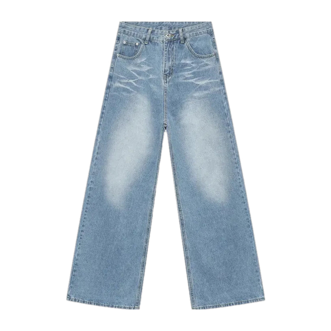 Light Crease Midweight Men's Jeans - Light Blue