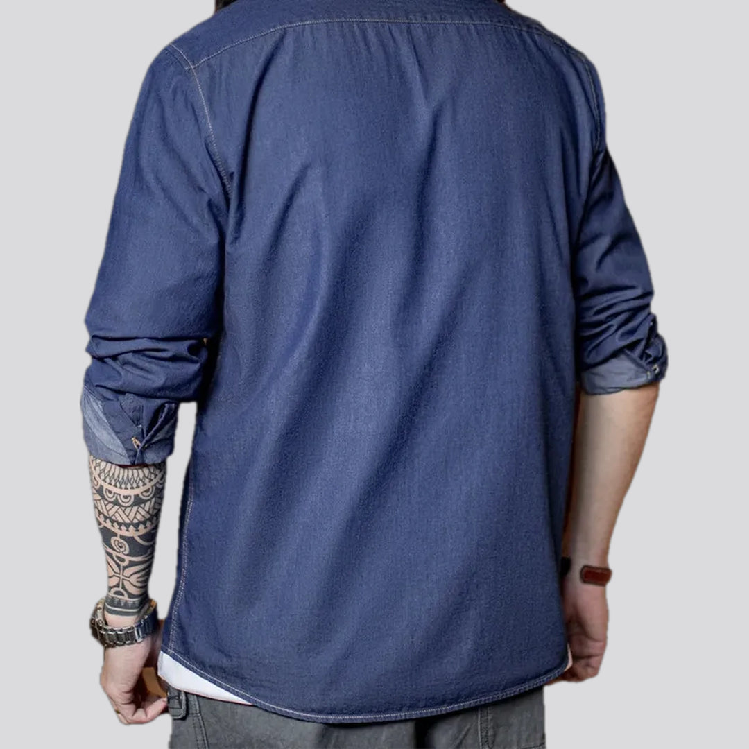 Regular fit casual men's jean shirt
