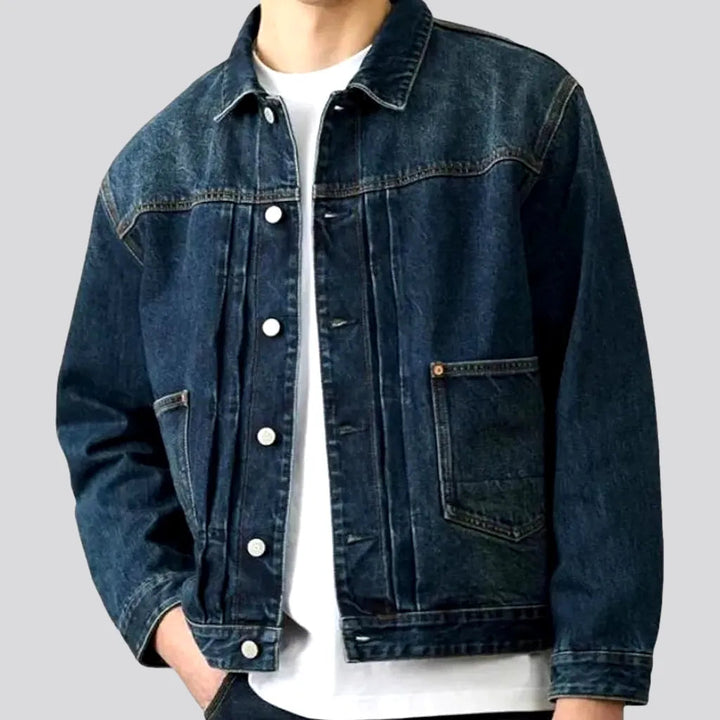 Heavyweight self-edge jeans jacket for men | Jeans4you.shop