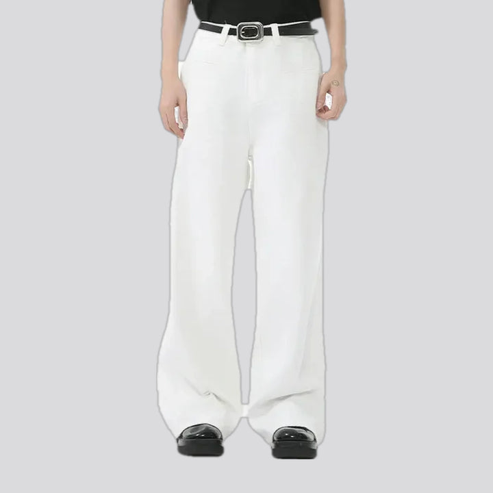 Baggy casual midweight jean pants for men