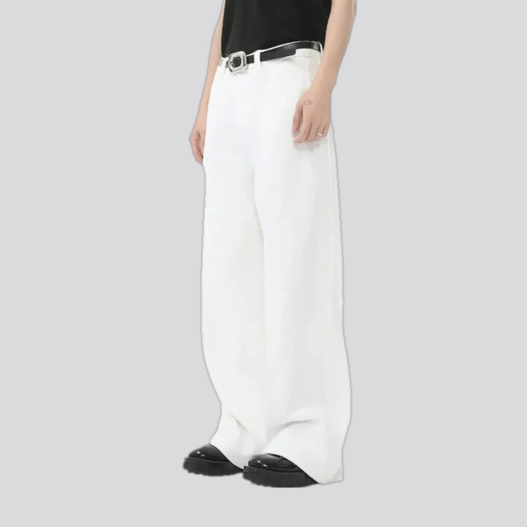 Baggy casual midweight jean pants for men