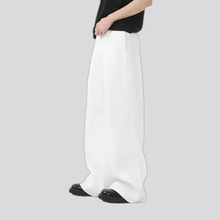 Baggy casual midweight jean pants for men