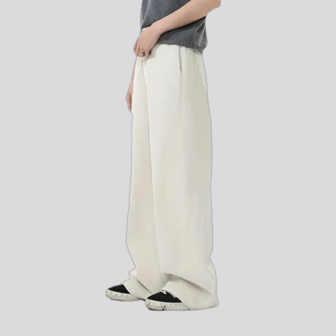 Baggy casual midweight jean pants for men